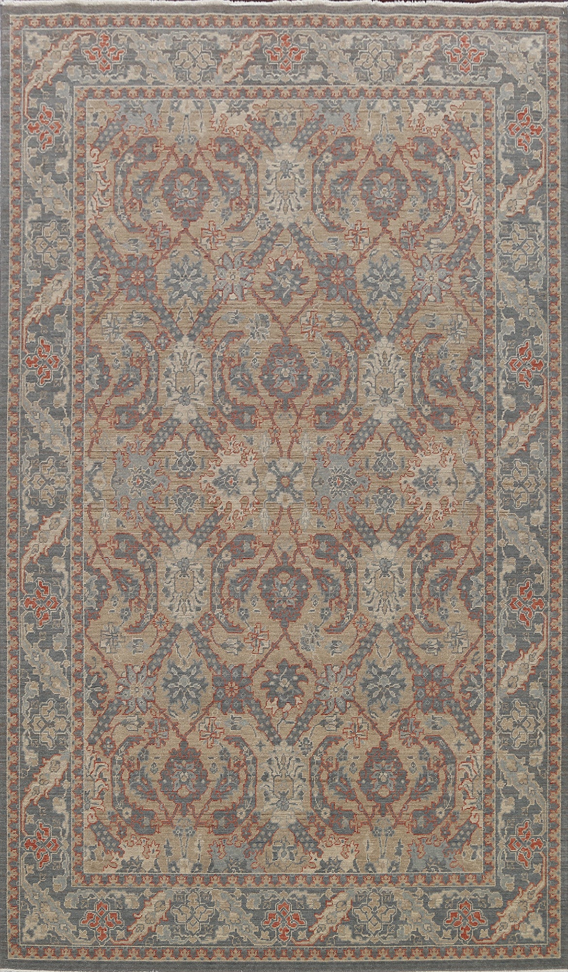 All-Over Ziegler Oushak Turkish Wool Area Rug 7x10