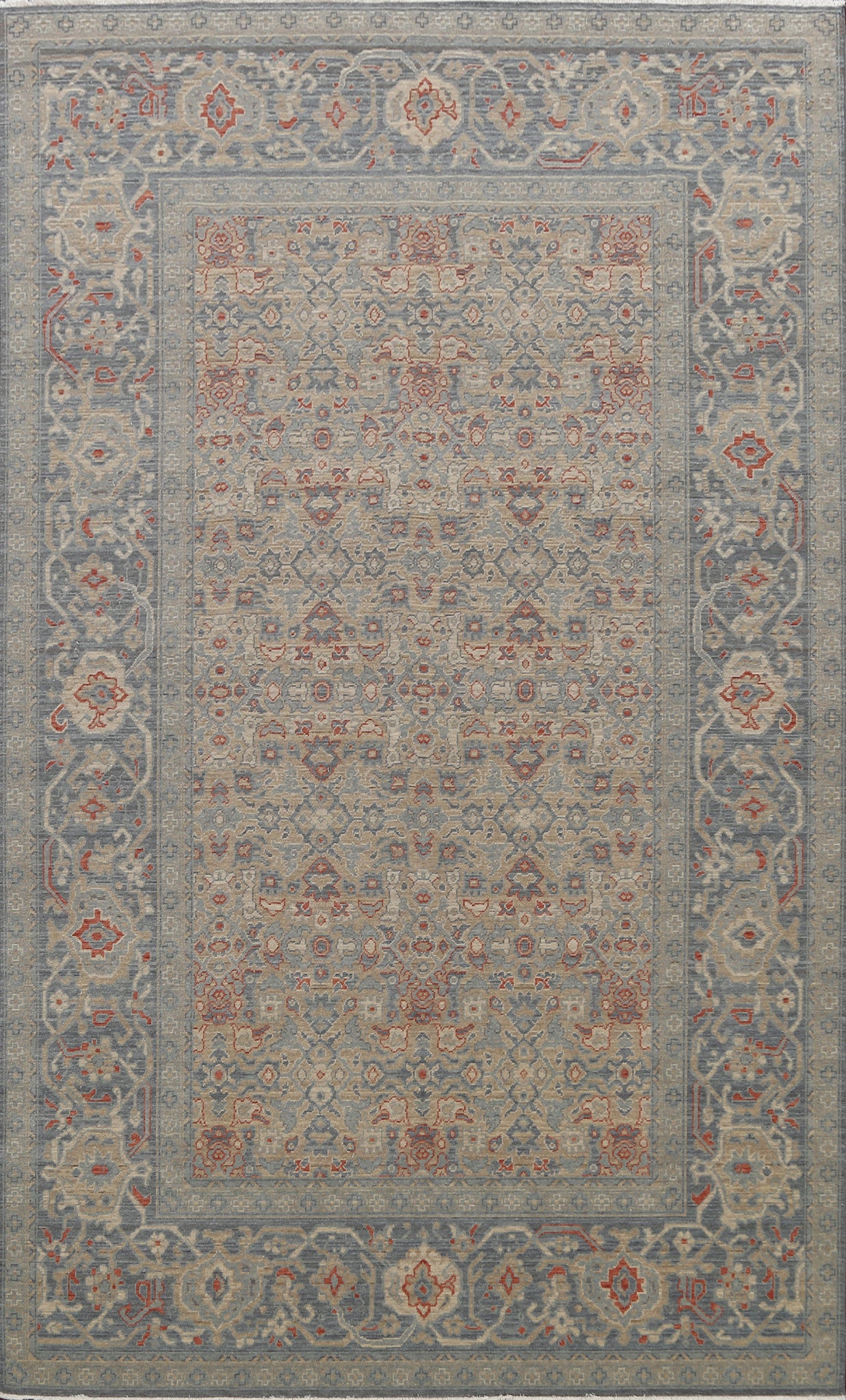 All-Over Ziegler Oushak Turkish Wool Area Rug 7x10