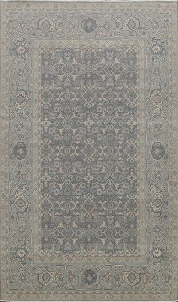 Silver Washed Ziegler Turkish Area Rug 7x10