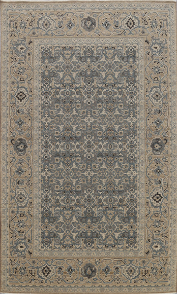 Silver Washed Ziegler Turkish Area Rug 7x10