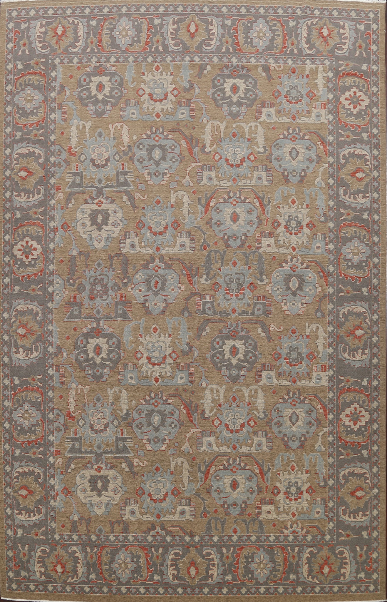 All-Over Ziegler Oushak Turkish Wool Area Rug 10x13