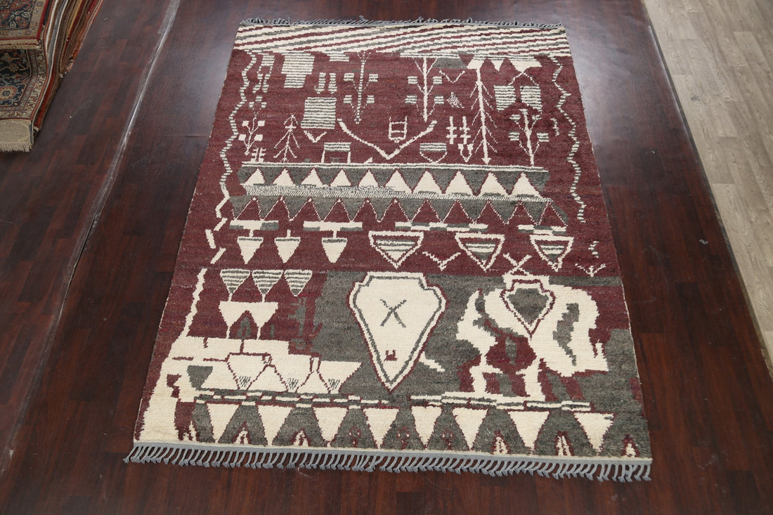 Tribal Moroccan Oriental Area Rug 8x10