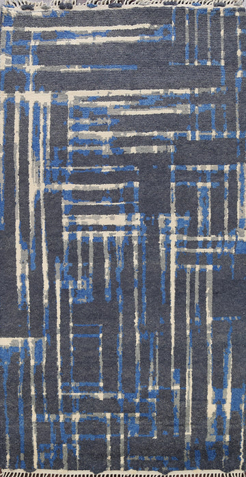 Abstract Moroccan Oriental Area Rug 6x9