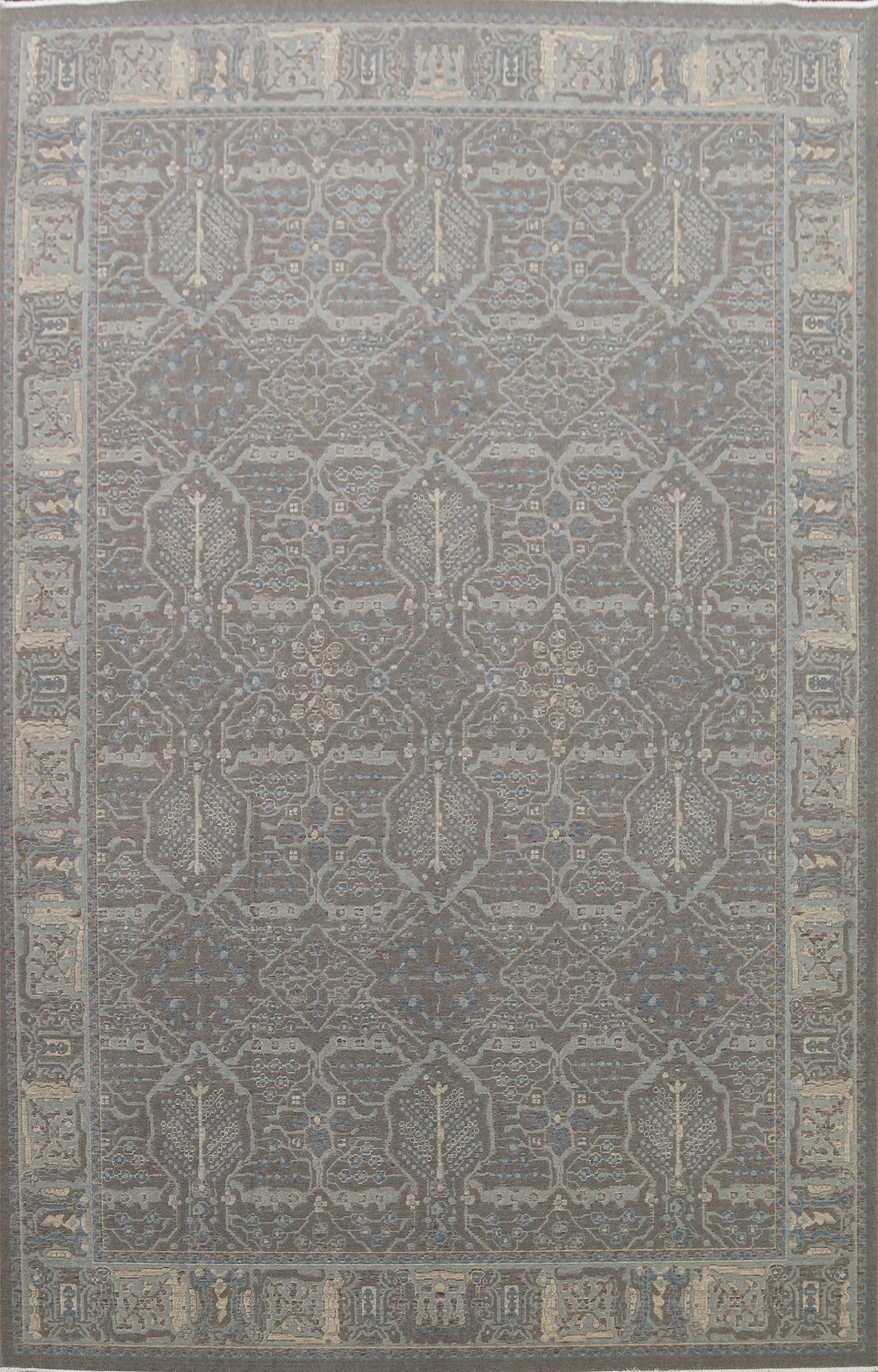 Silver Washed Ziegler Turkish Area Rug 9x12