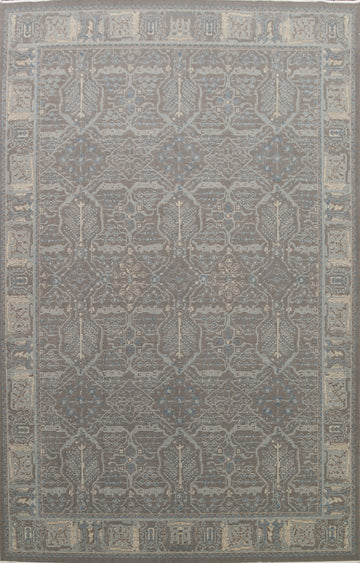 Silver Washed Ziegler Turkish Area Rug 9x12