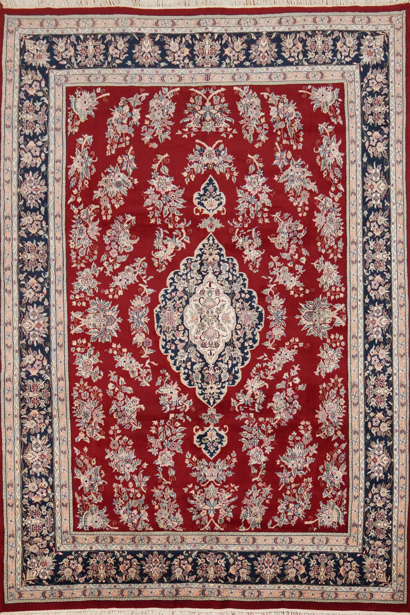 Floral Red Aubusson Oriental Area Rug 8x12