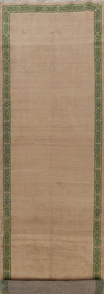 Vegetable Dye Bordered Kashmar Persian Runner Rug 5x22