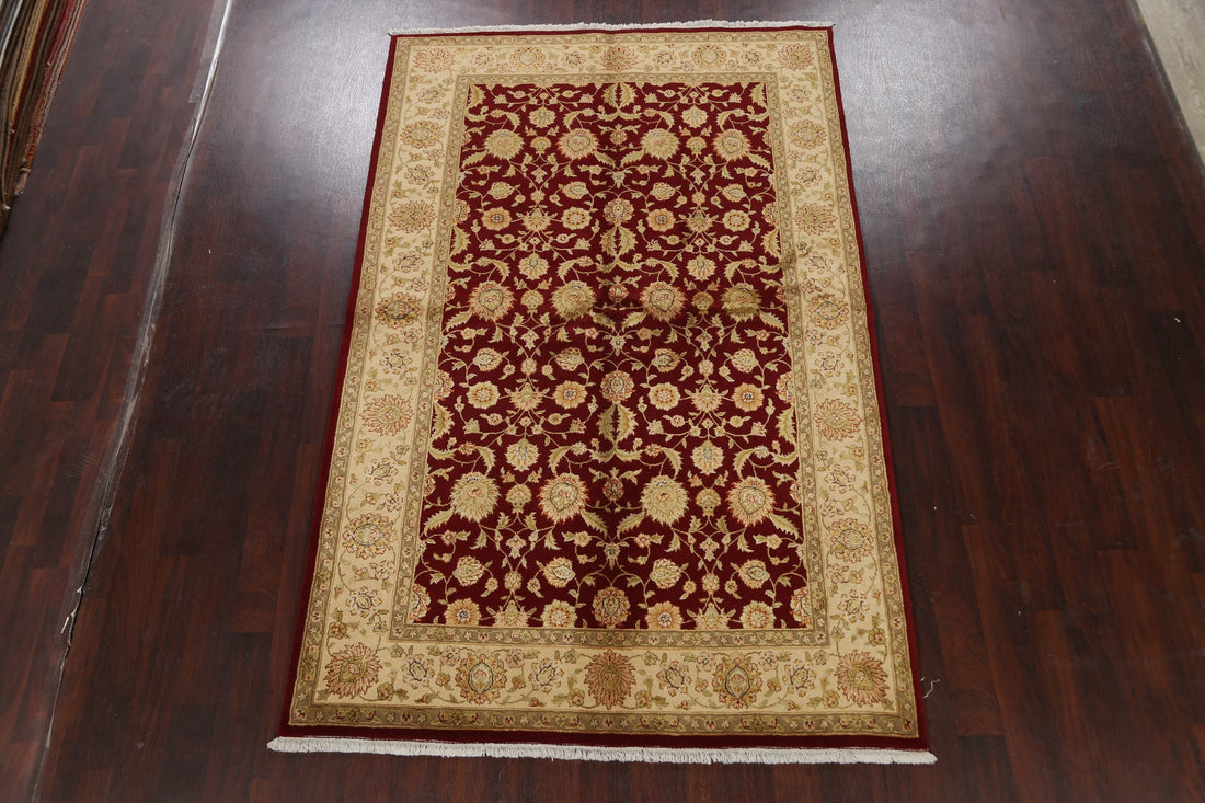 Wool/ Silk Floral Kashan Chinese Area Rug 6x9