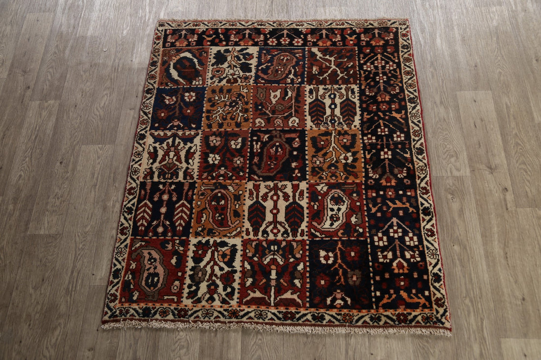 100% Vegetable Dye Bakhtiari Persian Area Rug 4x5