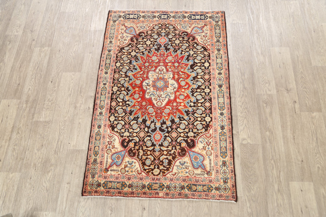 Geometric Bakhtiari Persian Area Rug 3x5
