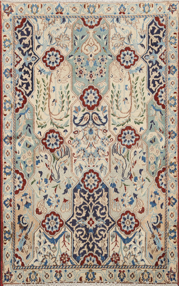 Floral Nain Persian Area Rug 3x4