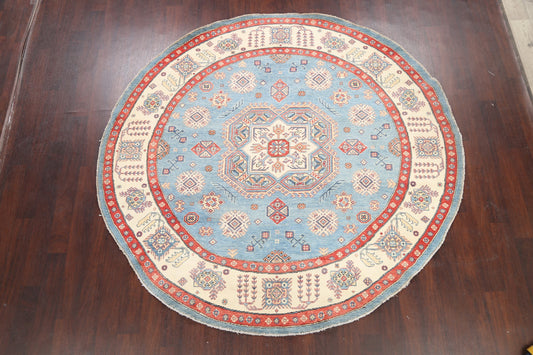 100% Vegetable Dye Round Super Kazak Oriental Area Rug 8x8