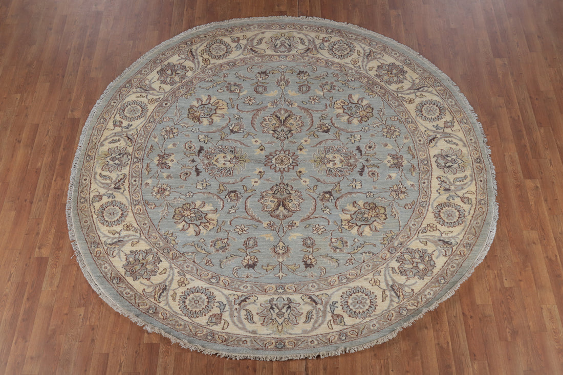 Floral Oushak Chobi Oriental Area Rug 8x8 Round