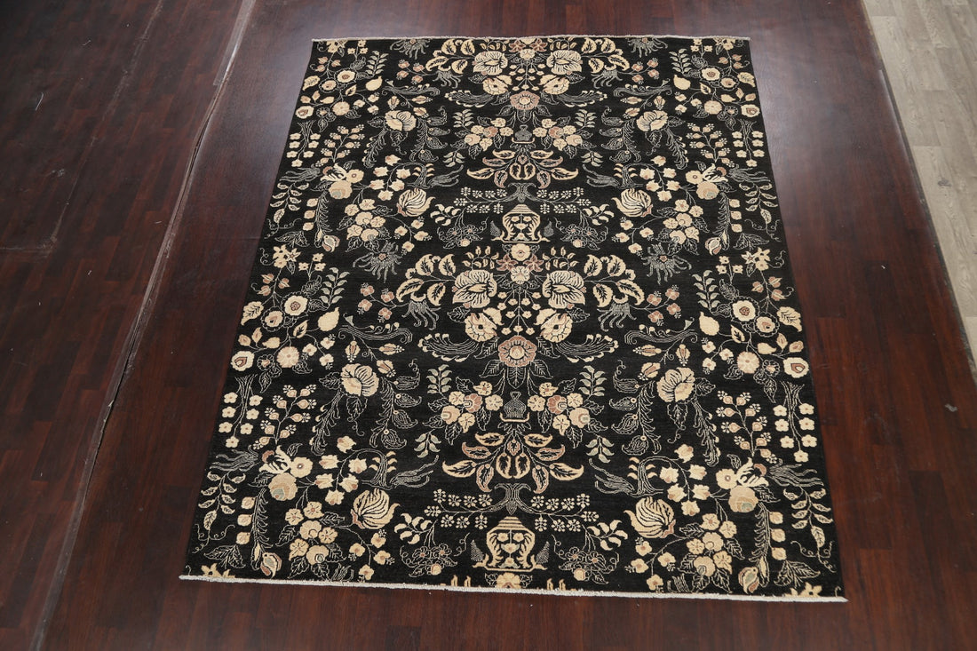 Vegetable Dye Floral Oushak Chobi Oriental Area Rug 8x10