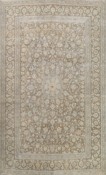 Floral Distressed Kashan Persian Area Rug 8x12