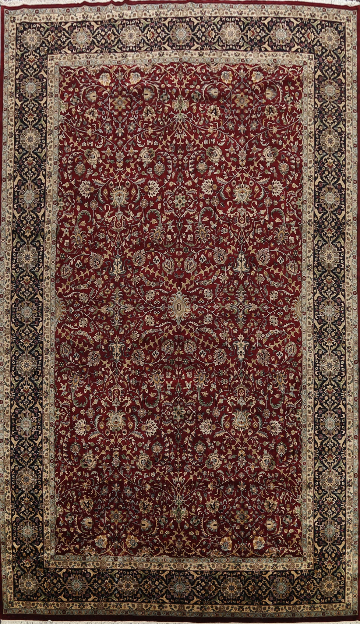 100% Vegetable Dye Large Sarouk Oriental Area Rug 12x18
