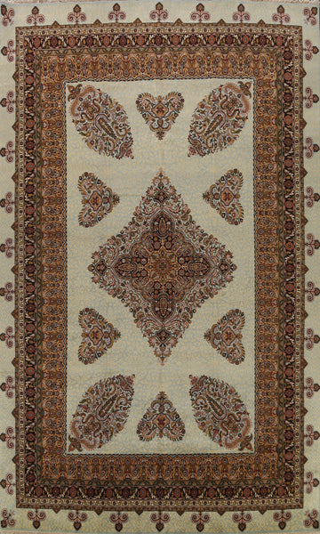 100% Vegetable Dye Floral Tabriz Persian Area Rug 10x14