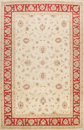 100% Vegetable Dye Floral Peshawar Oriental Area Rug 9x12