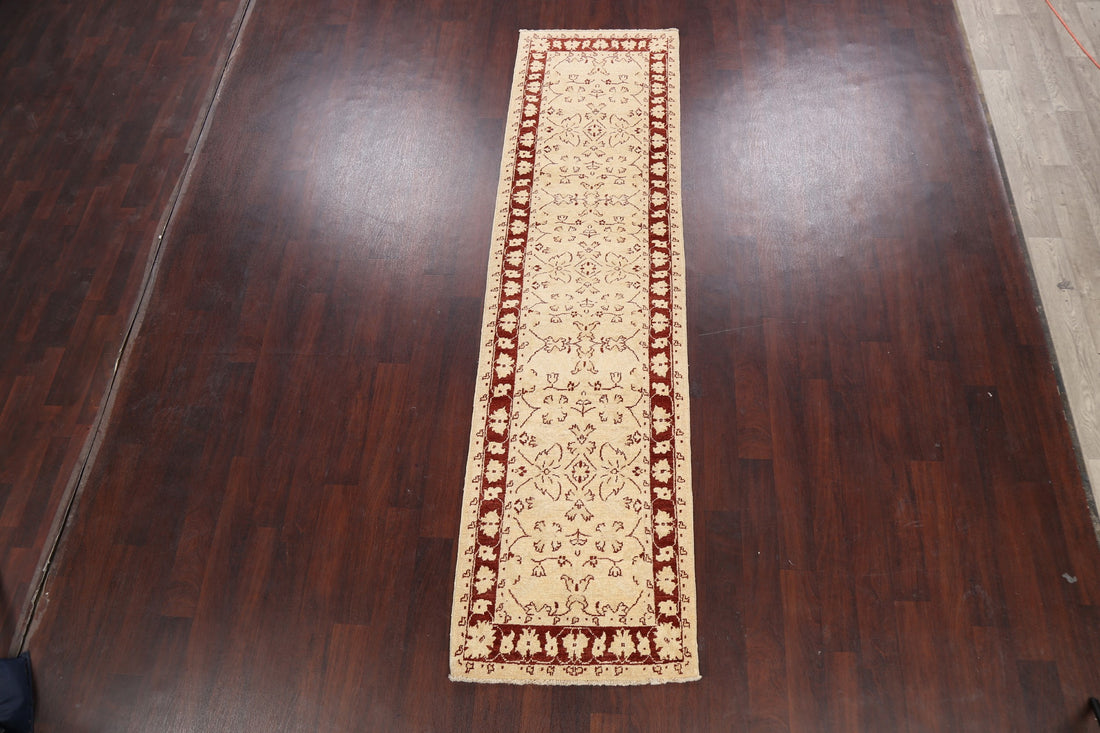 Floral Peshawar Oriental Runner Rug 3x10