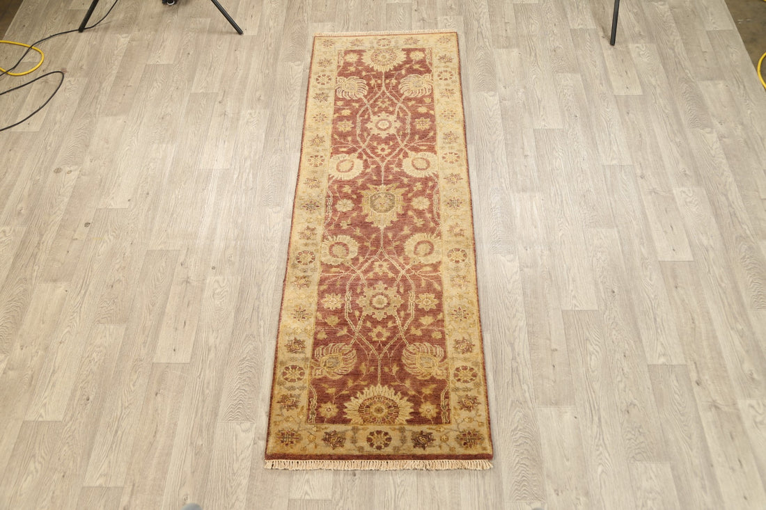 Floral Peshawar Oriental Runner Rug 3x8
