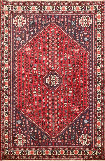 Vegetable Dye Tribal Abadeh Persian Area Rug 3x5
