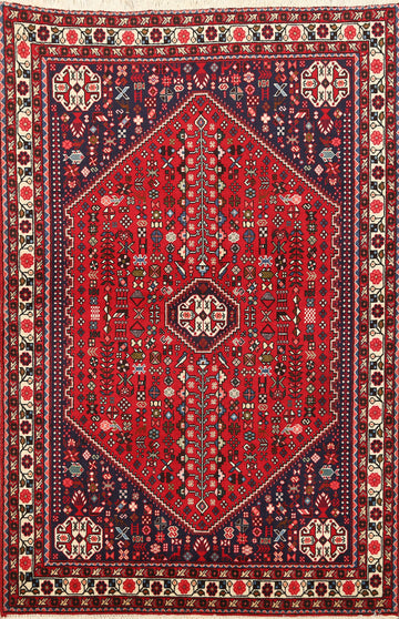 Vegetable Dye Tribal Abadeh Nafar Persian Area Rug 3x5
