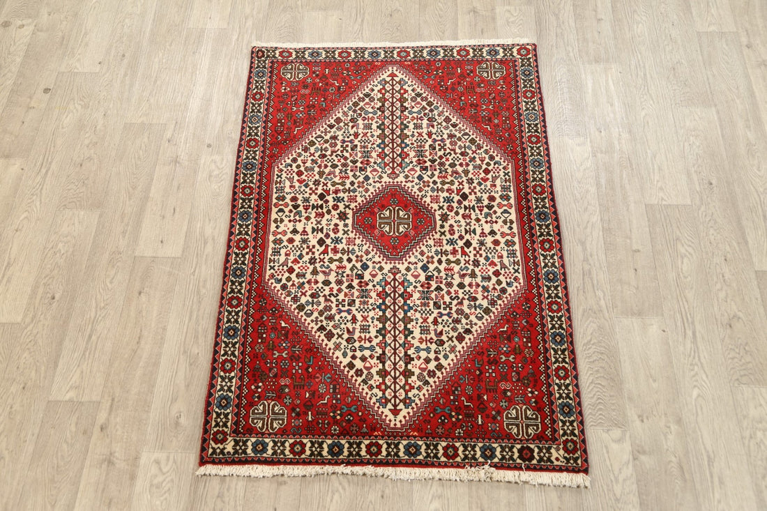 Vegetable Dye Tribal Abadeh Persian Area Rug 3x5