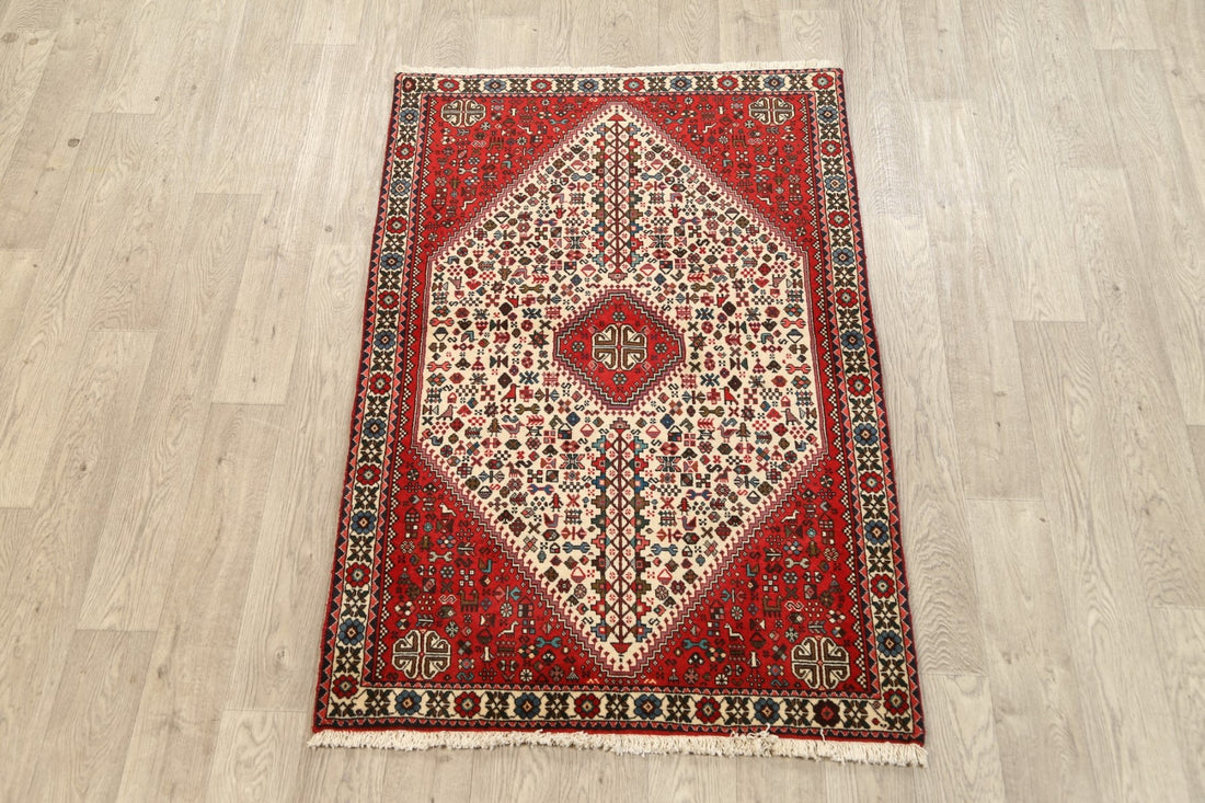 Vegetable Dye Tribal Abadeh Persian Area Rug 3x5