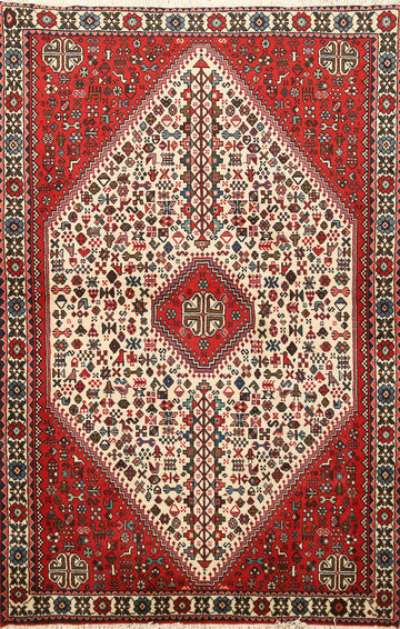 Vegetable Dye Tribal Abadeh Persian Area Rug 3x5