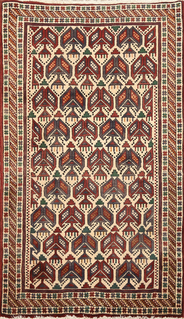 All-Over Geometric Sirjan Persian Area Rug 3x5