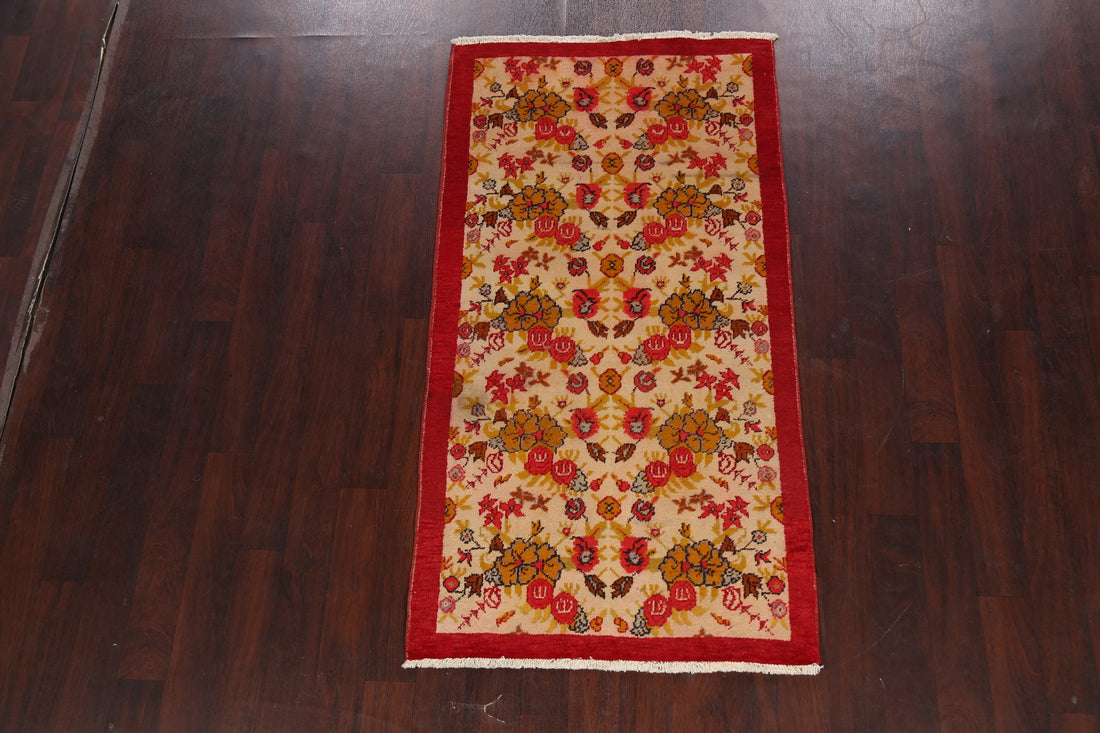 Antique Floral Kerman Persian Area Rug 3x6