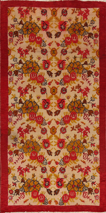 Antique Floral Kerman Persian Area Rug 3x6