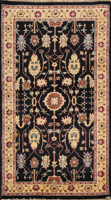 Vegetable Dye Floral Oushak Oriental Area Rug 3x5