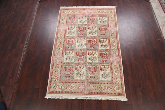 Pictorial Garden Design Tabriz Persian Area Rug 6x9