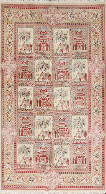 Pictorial Garden Design Tabriz Persian Area Rug 6x9