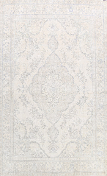 Muted Distressed Tabriz Persian Area Rug 9x13