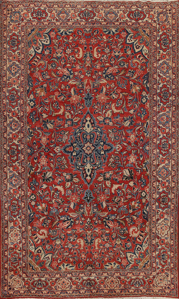 Vegetable Dye Floral Mahal Persian Area Rug 7x11