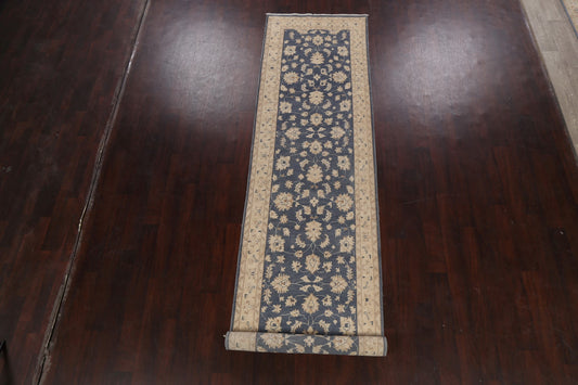 100% Vegetable Dye Peshawar Chobi Oriental Runner Rug 3x13