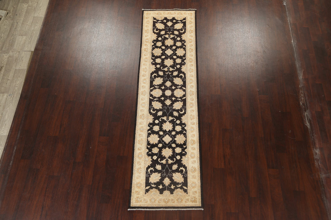 Floral Peshawar Chobi Oriental Runner Rug 3x10