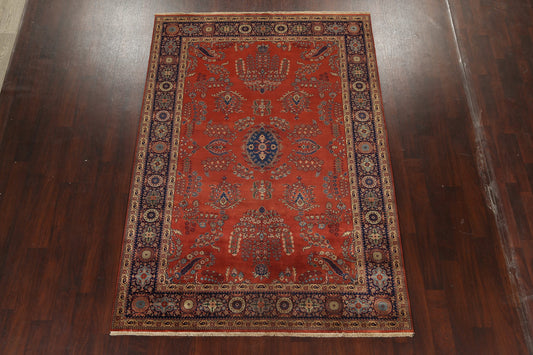 100% Vegetable Dye Floral Kashan Oriental Area Rug 6x9