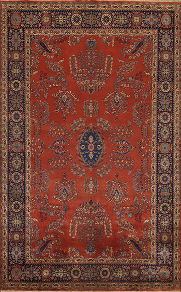 100% Vegetable Dye Floral Kashan Oriental Area Rug 6x9