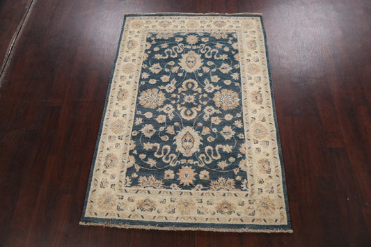 Vegetable Dye Floral Peshawar Chobi Oriental Area Rug 4x6