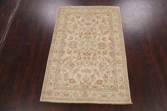 Vegetable Dye Floral Peshawar Chobi Oriental Area Rug 4x6