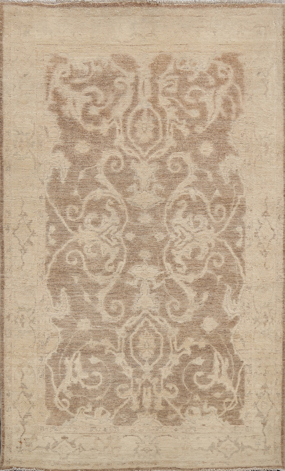 Vegetable Dye Floral Peshawar Chobi Oriental Area Rug 4x6