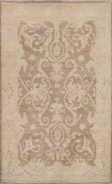 Vegetable Dye Floral Peshawar Chobi Oriental Area Rug 4x6