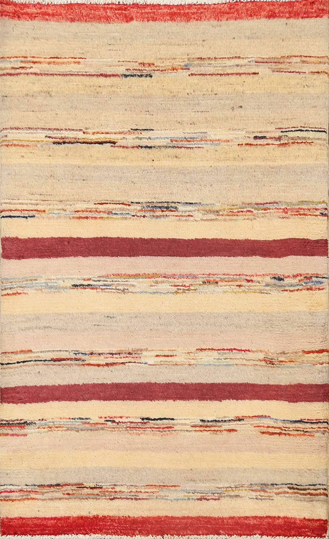 Modern Gabbeh Kashkoli Oriental Area Rug 3x4