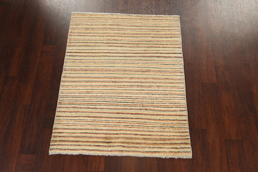 Stripe Gabbeh Kashkoli Oriental Area Rug 3x5