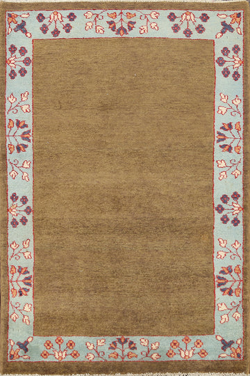 Bordered Gabbeh Kashkoli Oriental Area Rug 3x5