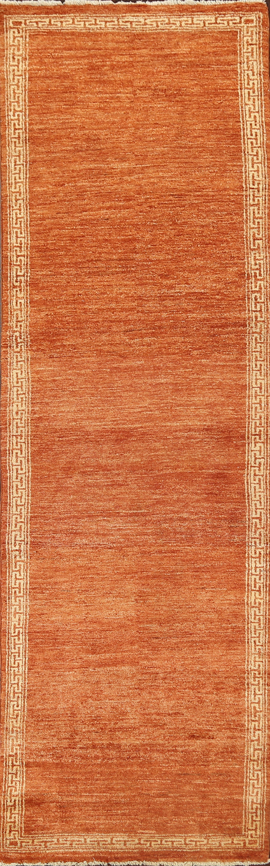 Bordered Gabbeh Kashkoli Oriental Runner Rug 3x10