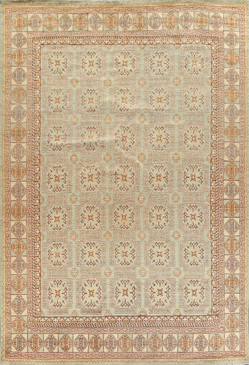 Geometric Khotan Oriental Area Rug 10x13